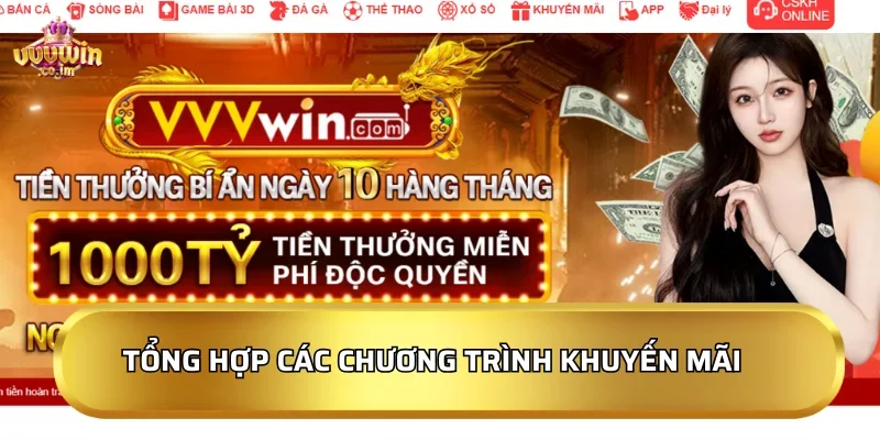 Tổng hợp các chương trình khuyến mãi VVVWin hấp dẫn